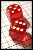 Dice : Dice - 6D - SKB Translucent Red with White Pips - SK Collection but Nov 2010